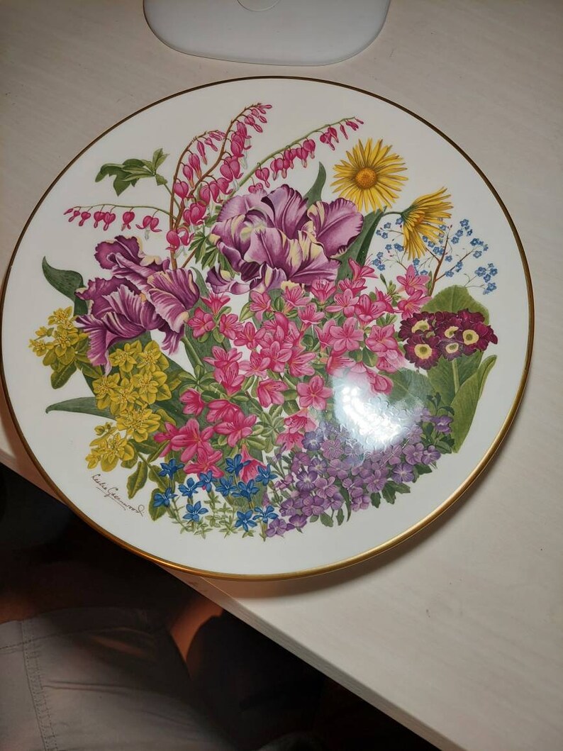 Flowers of the Year Plate Collection. Etsy