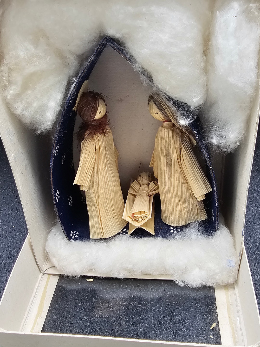 Vintage Corn Husk Nativity Scene. - Etsy