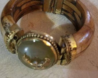 Grönt Agat Maat Charm Armband - Egyptiskt Inspirerat