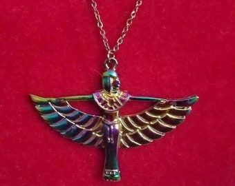 Egyptian Kemetic Jewelry! Ancient Egyptian Isis Multi-colored pendant. #Egyptian Jewelry #StraightPathJewelry