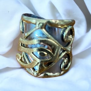 Eye of Ra Ring: Egyptian Inspired Stainless Steel Cuff