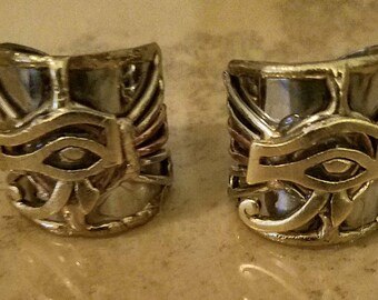 Women's History Month! 2 Ancient Egyptian Eye of Ra Rings.