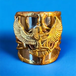 Maat Ring: Egyptian Goddess of Truth, Adjustable Cuff Ring
