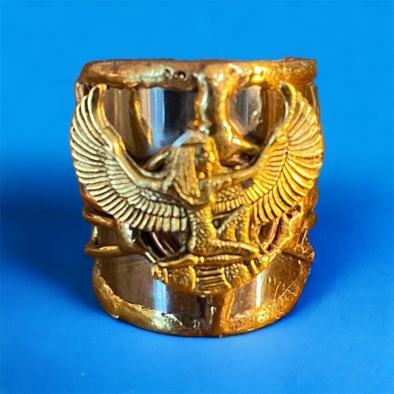 Egyptian Kemetic Jewelry Maat Goddess of truth/Justice ring. Gorgeous Egyptian-Inspired Jewelry image 1