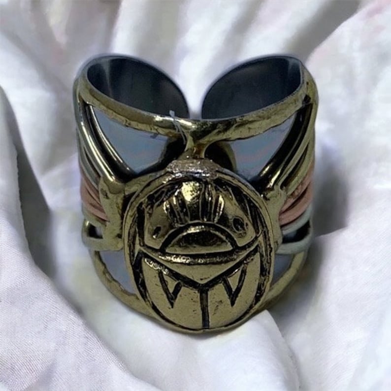 Egyptian Kemetic Jewelry Ancient Egyptian Scarab Ring. image 9