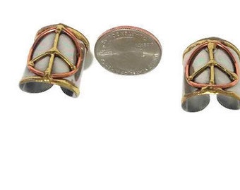 Earth Month! 2 Large Peace symbol rings