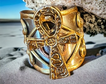 Women's History Month! Ankh (Eternal Life) -Ancient Egyptian Ring. New Design. Gorgeous Egyptian-inspired Jewelry