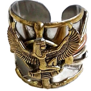 Egyptian Kemetic Jewelry! Maat - Goddess of truth/justice - Charm Ring. #AncientEgyptian #StraightPathJewelry