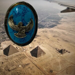 Maat Cuff Ring: Egyptian Brass Jewelry