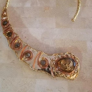 Maat Labradorite Choker: Egyptian Goddess Gemstone Necklace