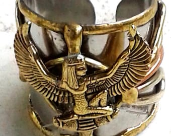 Egyptian Kemetic Jewelry! Maat - Goddess of truth/justice - Ancient Egyptian Designed Symbol Ring.