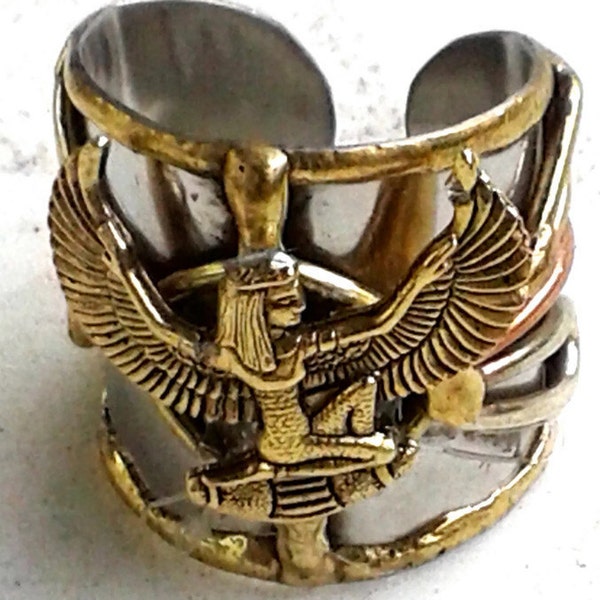 Egyptian Kemetic Jewelry! Maat - Goddess of truth/justice - Ancient Egyptian Designed Symbol Ring.