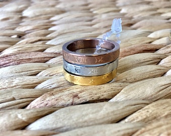 Triple Ring Set, Sterling Silver