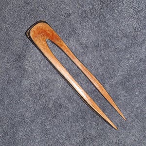 2 prong natural rosewood wooden hair fork, hand shaped of natural rosewoods