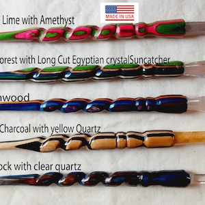 Rosewood and Epoxy Resin Mix Crochet Hooks Knitting and Crocheting  Ergonomic Crochet Hook 3mm to 15mm Deferent Size Soft Handle 