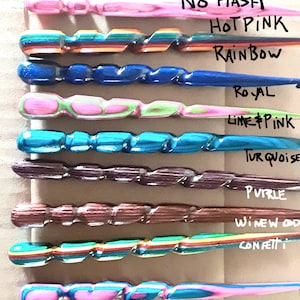 3 prong wooden hair comb fork, select length & color, hand shaped of colored hardwood. image 7