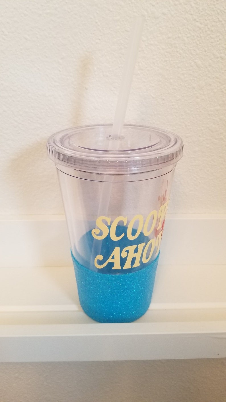 Stranger Things Scoops Ahoy Glitter Dipped Tumbler Steve Etsy