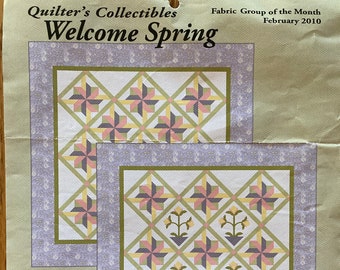 Quilt Kit / 101 x 101 Quilt Kit / Quilt Fabric / Quilt Material / Welcome Spring Quilt Kit / Quilter's Collectibles Quilt Kit / Large Quilt