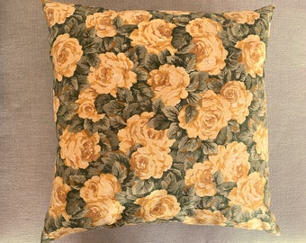 Yellow Roses Pillow / Yellow Roses Pillow Cover with Pillow Insert Included / Roses Pillow / Yellow Roses / Summer Floral Throw Pillow