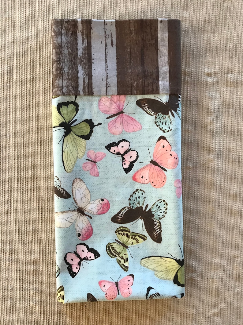 Butterflies Pillowcase Butterfly Pillowcase Butterfly Decor Barnwood Decor Butterflies Theme Butterflies Fabric Butterflies Gift