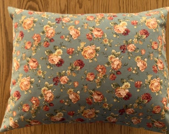 Travel Pillowcase / Envelope Style Pillow Cover / Travel Size Pillow Case / Pillowcase / Roses Pillow Cover / Roses Pillowcase