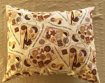 Cookie Pillowcase / Envelope Pillowcase / Travel Pillowcase / Baker's Pillowcase / Cookie Lover Gift / Cookie Assortment / Baker's Gift