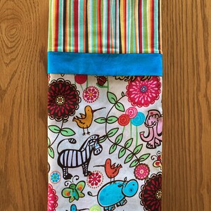 Handmade Zoo Animals Pillowcase: Colorful Cotton Bedding (Standard/Queen)