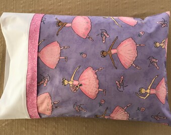 Ballerina Travel Pillowcase / Ballet Theme Travel Pillowcase / Child Travel Pillowcase /  Travel Pillowcase / Ballet Travel Pillowcase