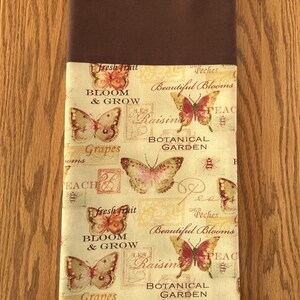 Botanical Butterfly Pillowcase: Handmade Cotton Standard/Queen Size