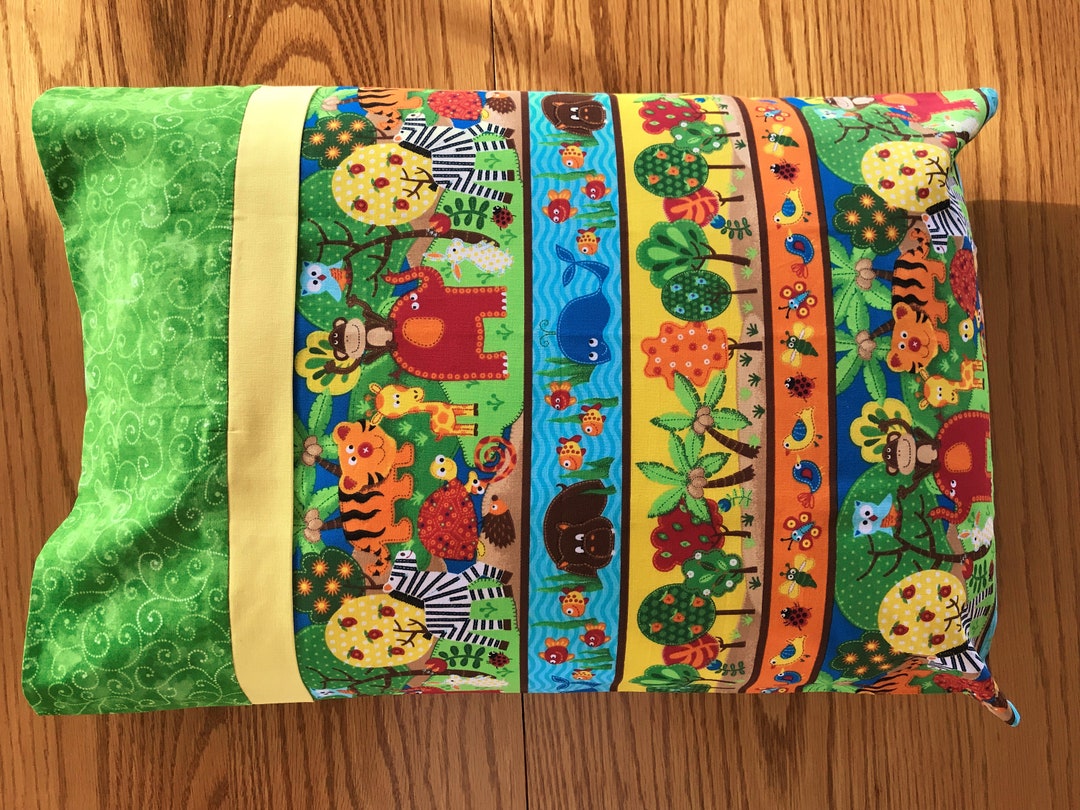 Travel Pillowcase / Jungle Pillowcase / Toddler Pillowcase / Jungle