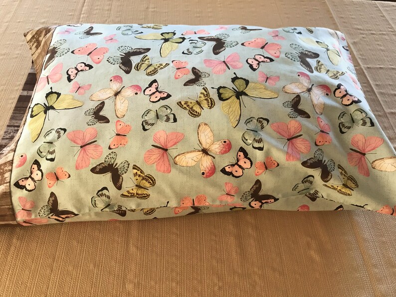 Butterflies Pillowcase Butterfly Pillowcase Butterfly Decor Barnwood Decor Butterflies Theme Butterflies Fabric Butterflies Gift
