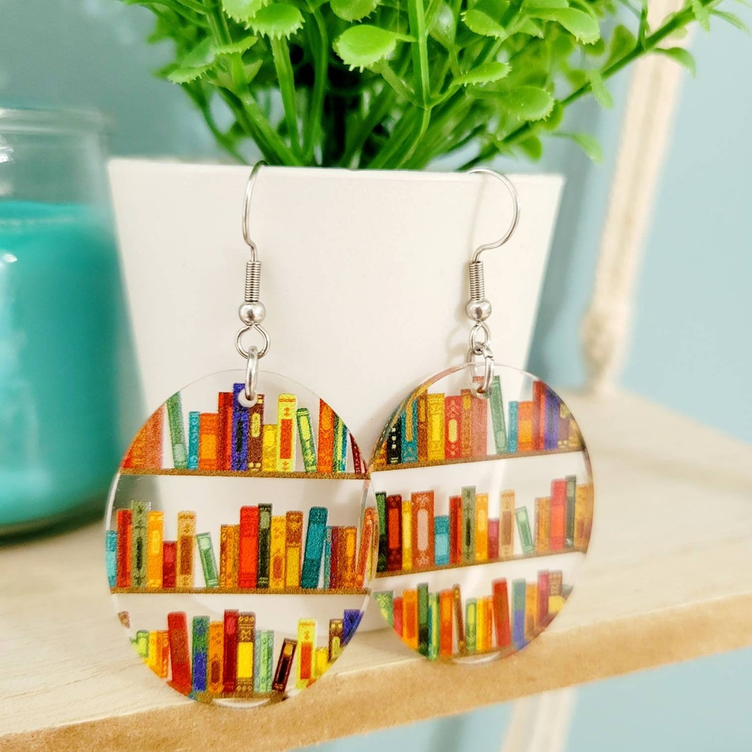 ONLYJUMP Acrylic Pen Earrings - Funny Teacher Gifts With Pencil & Marker Dangle Design