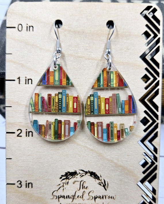 Book Earrings, Book Page Jewelry, Teacher Earrings, Gift For Book Lover Ready To Ship 310808074536108032