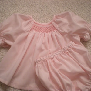 Smocked baby dress and diaper cover made to order image 5