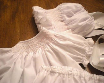 Newborn baby girl take home outfit, smocked infant, newborn diaper shirt set, bonnet, and diaper cover, made to order