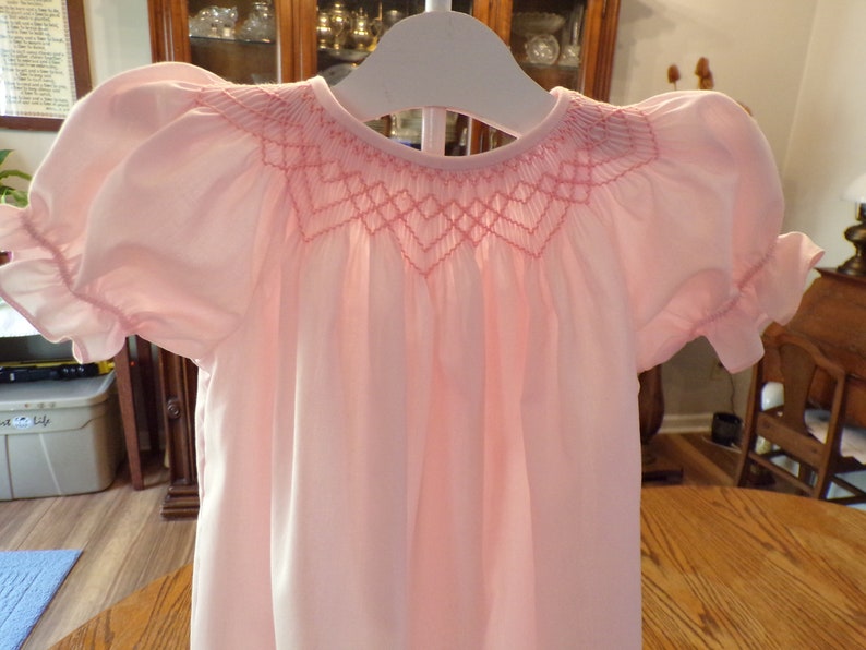 Smocked Baby Dress Day Gown Infant Newborn Pink Made to Order Etsy