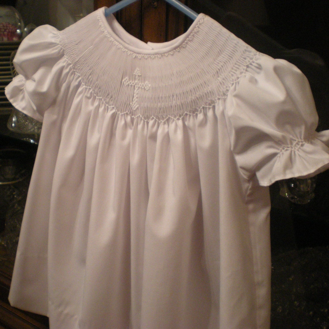 smocked Christening dress baby infant toddler girl white Etsy smocked Christening dress baby infant toddler girl white Etsy
