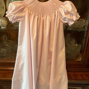 Ready to ship, ready to smock dress, light pink, size 2