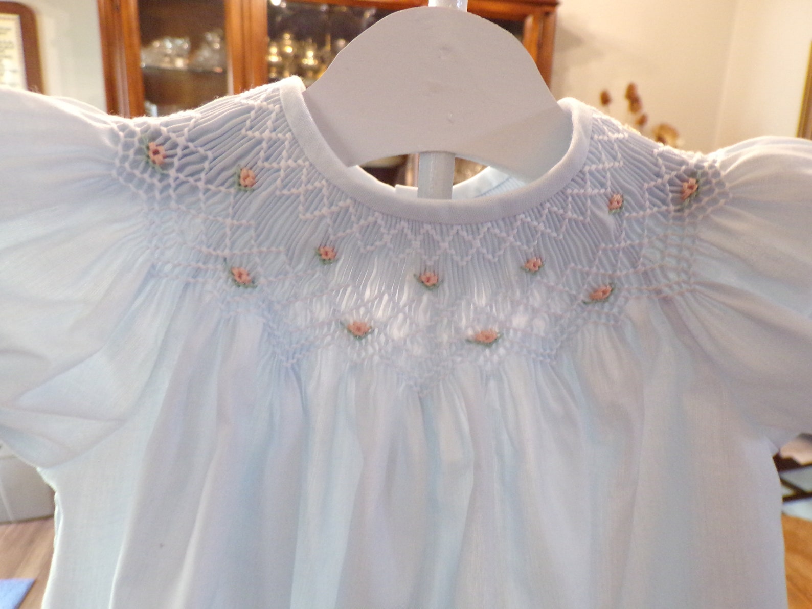 White smocked tiered dress Clearance