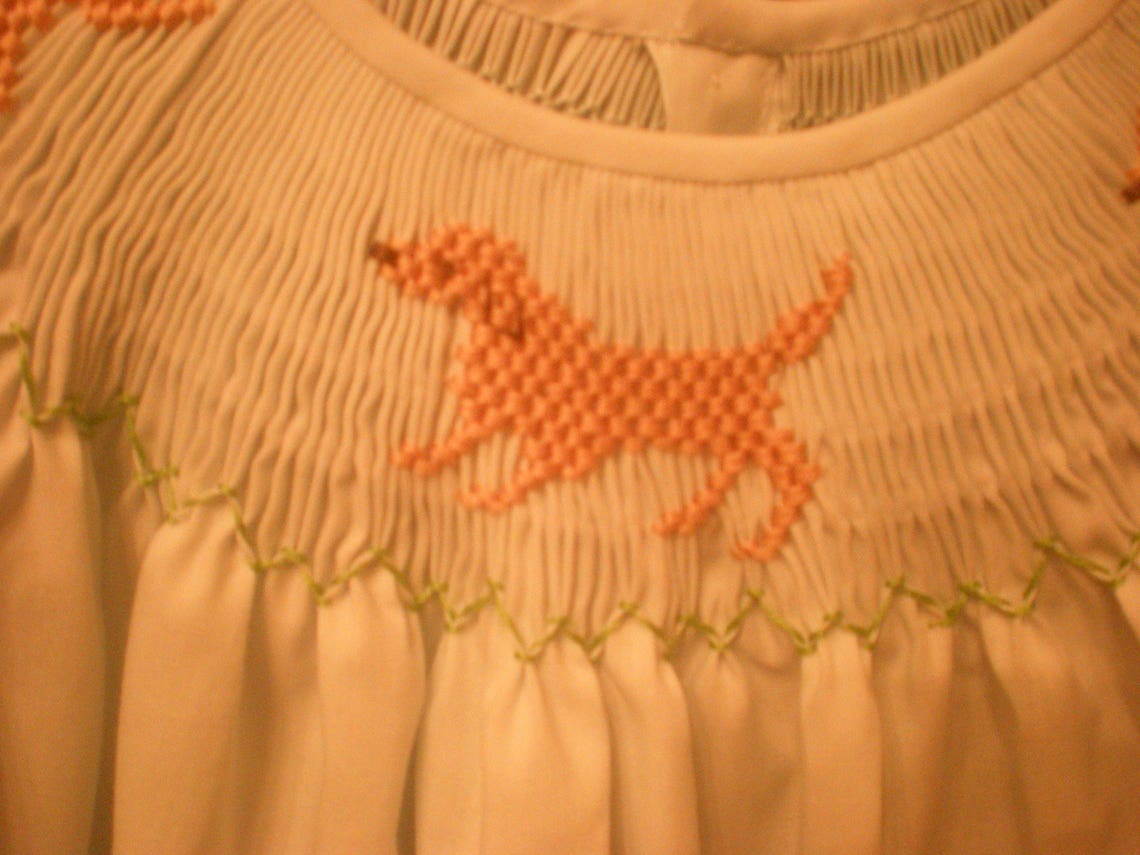 Smocked Lab Dogs Dress Made to Order Etsy