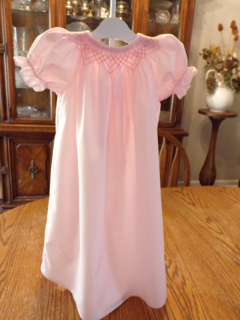 Smocked Baby Dress Day Gown Infant Newborn Pink Made to Order Etsy