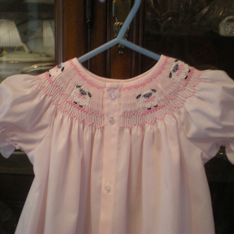 Dress with Hand Picture Smocked Bunnies main image 1