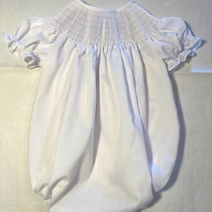Ready to smock bishop bubble suit for your baby girl