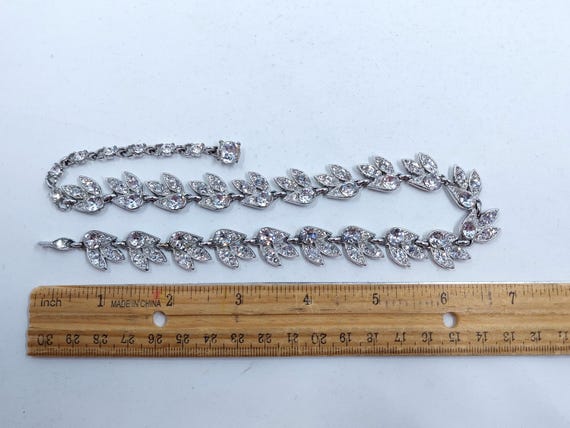 Vintage BOGOFF Clear Rhinestone Choker Necklace: … - image 10