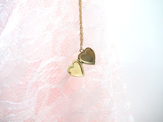 Petite Gold 12k GF Heart Locket on 9" ANKLET Chai… - image 3