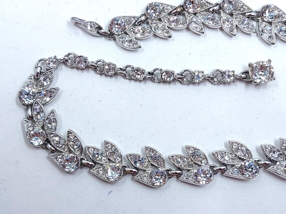 Vintage BOGOFF Clear Rhinestone Choker Necklace: … - image 4