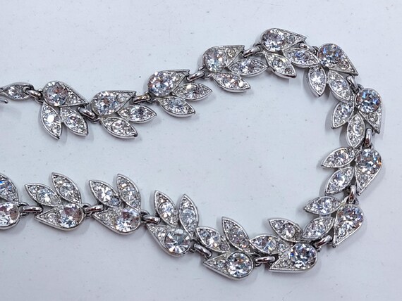 Vintage BOGOFF Clear Rhinestone Choker Necklace: … - image 3