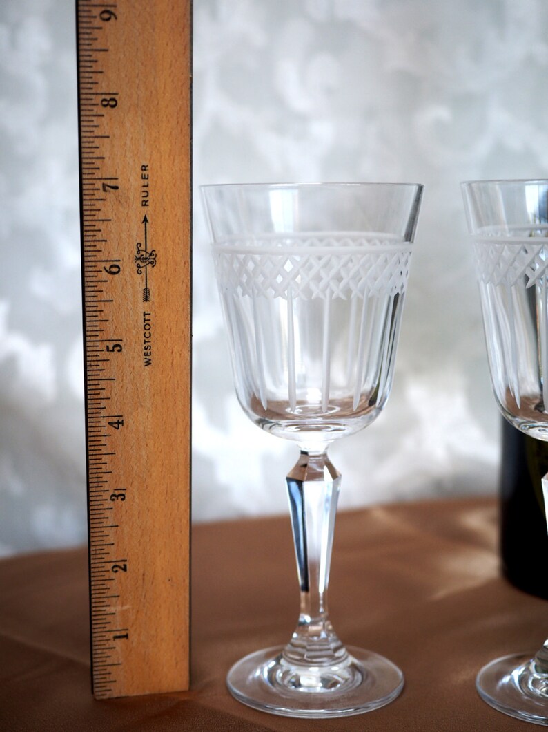 Pair of Marquis by Waterford Crystal Wine Glasses lattice Etsy