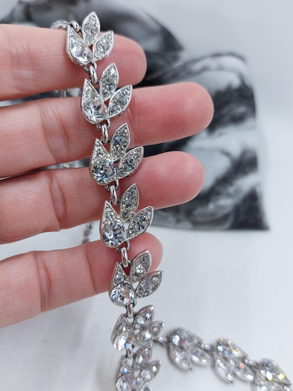 Vintage BOGOFF Clear Rhinestone Choker Necklace: … - image 8