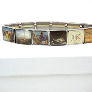 RARE Carolyn Forsman &quot;Conversation Piece&quot; Collectible Bracelet-JFK 50th Anniversary Presidential Inauguration Panel Link Bracelet (2011)-EXC